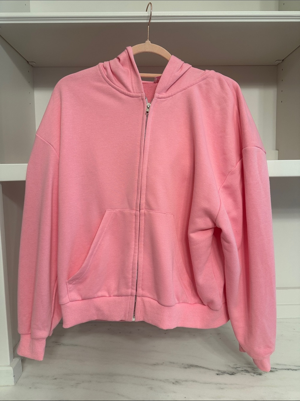 Pink Lily small pink Zip-Up Hooded jacket.  Like new